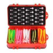 Tanglewen® Fishing Lures Tackle Kit \u0026 Double Opening Box Including 50 Soft Plastic Worms,36 Lead Hooks,Saltwater \u0026 Freshwater Gear Kit(A),Fishing Tackle Box,Fishing Gear,Fishing Lure Kit